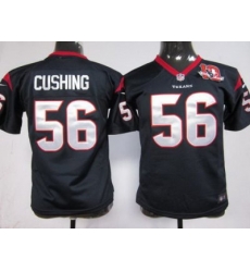 Youth Nike Houston Texans 56 Brian Cushing Blue Nike NFL Jerseys W 10th Patch