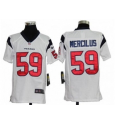 Youth Nike NFL Houston Texans #59 Whitney Mercilus White Jerseys