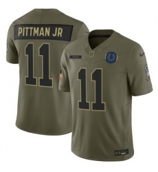 Men Indianapolis Colts 11 Michael Pittman Jr Olive 2025 F U S E Salute to Service Limited Stitched Football Jersey Men Indianapolis Colts 11 Michael Pittman Jr Olive 2025 F U S E Salute to Service Limited Stitched Football Jersey