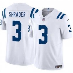 Men Indianapolis Colts 3 Spencer Shrader White 2025 F U S E  Vapor Limited Stitched Football Jersey