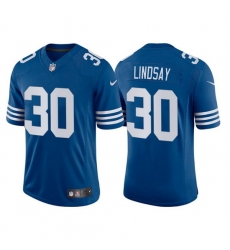 Men Indianapolis Colts 30 Phillip Lindsay New Blue Stitched Football Jersey