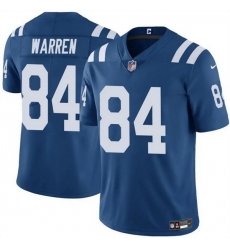 Men Indianapolis Colts 84 Tyler Warren Blue Vapor Limited Stitched Football Jersey