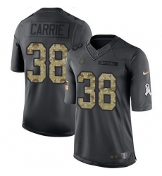 Nike Colts 38 T J  Carrie Black Men Stitched NFL Limited 2016 Salute to Service Jersey