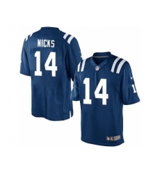 Nike Indianapolis Colts 14 Hakeem Nicks Blue Limited NFL Jersey