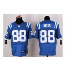 Nike Indianapolis Colts 88 Hakeem Nicks blue Elite Signed NFL Jersey