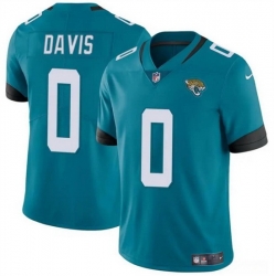 Men Jacksonville Jaguars 0 Gabe Davis Teal Vapor Untouchable Limited Stitched Jersey