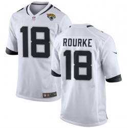 Men Jacksonville Jaguars 18 Nathan Rourke White Stitched Game Jersey