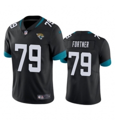 Men Jacksonville Jaguars 79 Luke Fortner Black Vapor Untouchable Limited Stitched Jersey