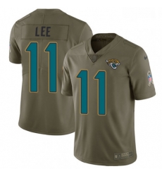 Men Nike Jacksonville Jaguars 11 Marqise Lee Limited Olive 2017 Salute to Service NFL Jersey