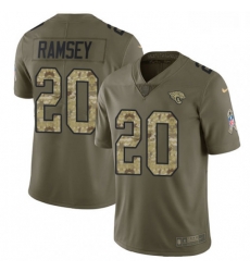 Men Nike Jacksonville Jaguars 20 Jalen Ramsey Limited OliveCamo 2017 Salute to Service NFL Jersey