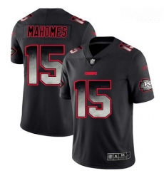 Chiefs 15 Patrick Mahomes Black Men Stitched Football Vapor Untouchable Limited Smoke Fashion Jersey