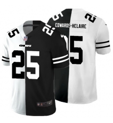 Kansas City Chiefs 25 Clyde Edwards Helaire Men Black V White Peace Split Nike Vapor Untouchable Limited NFL Jersey