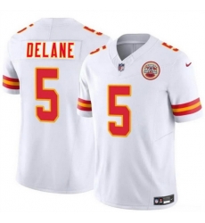 Men Kansas City Chiefs  5 Mansoor Delane White 2026 Draft F U S E  Vapor Untouchable Limited Stitched Football Jersey