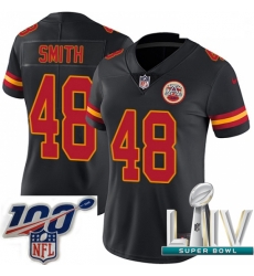 2020 Super Bowl LIV Women Nike Kansas City Chiefs #48 Terrance Smith Limited Black Rush Vapor Untouchable NFL Jerseyey