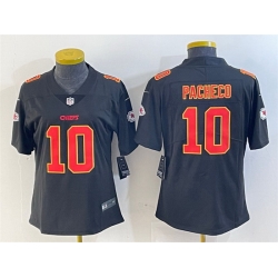 Women Kansas City Chiefs 10 Isiah Pacheco Black Vapor Untouchable Limited Stitched