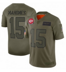 Womens Kansas City Chiefs 15 Patrick Mahomes Limited Camo 2019 Salute to Service Football Jersey