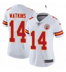 Womens Nike Kansas City Chiefs 14 Sammy Watkins White Vapor Untouchable Limited Player NFL Jersey