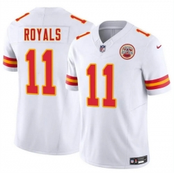 Youth Kansas City Chiefs 11 Jalen Royals White 2025 Draft F U S E  Vapor Untouchable Limited Stitched Football Jersey