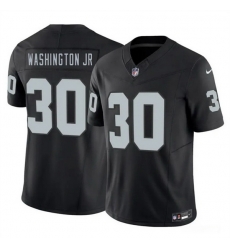 Men Las Vegas Raiders  30 Mike Washington Jr Black 2026 Draft F U S E  Vapor Untouchable Limited Stitched Football Jersey