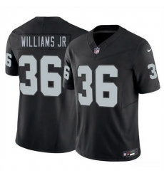Men Las Vegas Raiders  36 E J  Williams Jr Black 2026 Draft F U S E  Vapor Untouchable Limited Stitched Football Jersey
