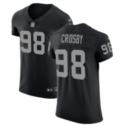 Men Las Vegas Raiders 98 Maxx Crosby Black Vapor Elite Untouchable Stitched Football Jersey