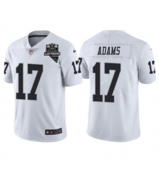 Men's Las Vegas Raiders #17 Davante Adams White With 2020 Inaugural Season Patch Vapor Limited Stitched Jersey