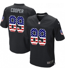 Mens Nike Oakland Raiders 89 Amari Cooper Elite Black Home USA Flag Fashion NFL Jersey