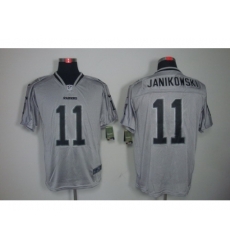 Nike Oakland Raiders 11 Sebastian Janikowski Grey Elite Lights Out NFL Jersey