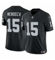 Youth Las Vegas Raiders  15 Fernando Mendoza Black 2026 Draft F U S E  Vapor Untouchable Limited Stitched Football Jersey