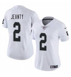 Women Las Vegas Raiders 2 Ashton Jeanty White 2025 Vapor Stitched Jersey