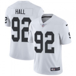 Nike Raiders #92 P J Hall White Youth Stitched NFL Vapor Untouchable Limited Jersey
