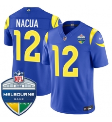 Men Los Angeles Rams 12 Puka Nacua Royal 2026 F U S E Melbourne Game Patch Vapor Limited Stitched Football Jersey Men Los Angeles Rams 12 Puka Nacua Royal 2026 F U S E Melbourne Game Patch Vapor Limited Stitched Football Jersey
