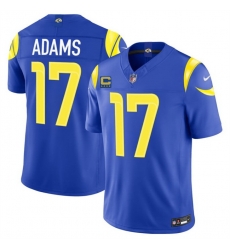 Men Los Angeles Rams  17 Davante Adams Royal 2026 F U S E  4 Star C Patch Vapor Limited Stitched Football Jersey