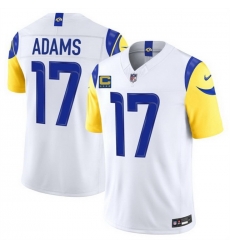 Men Los Angeles Rams  17 Davante Adams White 2026 F U S E  4 Star C Patch Vapor Limited Stitched Football Jersey
