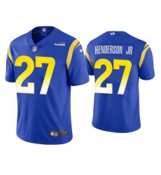 Men Los Angeles Rams 27 Darrell Henderson Jr  Royal Vapor Untouchable Stitched Football Jersey