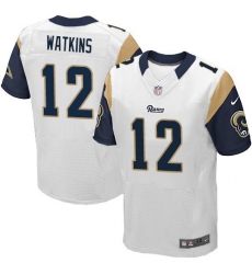 Nike Rams #12 Sammy Watkins White Mens Stitched NFL Elite Jersey