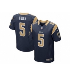 Nike St. Louis Rams 5 Nick Foles Blue Elite NFL Jersey