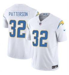 Men Los Angeles Chargers 32 Jaret Patterson White 2025 F U S E Vapor Limited Stitched Football Jersey Men Los Angeles Chargers 32 Jaret Patterson White 2025 F U S E Vapor Limited Stitched Football Jersey