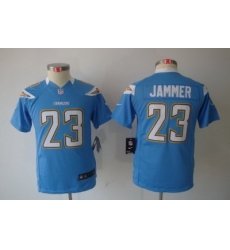 Youth Nike San Diego Chargers #23 Quentin Jammer Light Blue Limited Jerseys