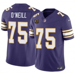 Men Minnesota Vikings  75 Brian O Neill Purple 2026 F U S E  4 Star C Patch Vapor Untouchable Limited Stitched Jersey