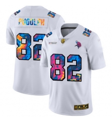 Minnesota Vikings 82 Kyle Rudolph Men White Nike Multi Color 2020 NFL Crucial Catch Limited NFL Jersey