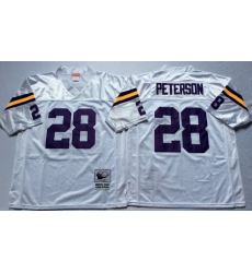 Vikings 28 Adrian Peterson White Throwback Jersey