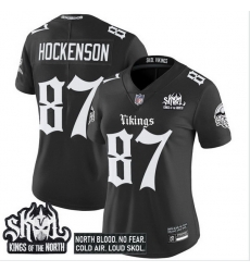 Women Minnesota Vikings 87 T J Hockenson Black 2025 Kings of the North Patch Gothic Norseblood Edition Vapor Untouchable Limited Stitched Football Jersey Women Minnesota Vikings 87 T J Hockenson Black 2025 Kings of the North Patch Gothic Norseblood Edition Vapor Untouchable Limited Stitched Football Jersey