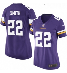 Womens Nike Minnesota Vikings 22 Harrison Smith Game Purple Team Color NFL Jersey