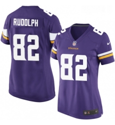 Womens Nike Minnesota Vikings 82 Kyle Rudolph Game Purple Team Color NFL Jersey