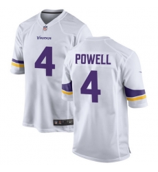 Youth Minnesota Vikings 4 Brandon Powell White Vapor Untouchable Stitched Jersey