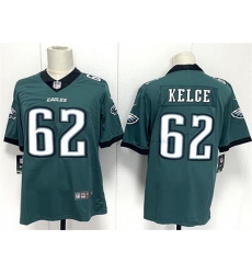 Men Philadelphia Eagles 62 Jason Kelce Green 2024 New Vapor Untouchable Limited Stitched Football Jersey