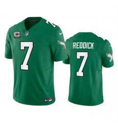 Men Philadelphia Eagles 7 Haason Reddick Green 2023 F U S E With C Patch Vapor Untouchable Stitched Football Jersey