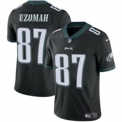 Men Philadelphia Eagles 87 C J  Uzomah Black Vapor Untouchable Limited Stitched Football Jersey