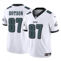 Men Philadelphia Eagles 87 Jahan Dotson White F U S E Vapor Untouchable Limited Stitched Football Jersey